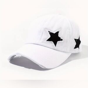 White Star-Embellished Women's Hat